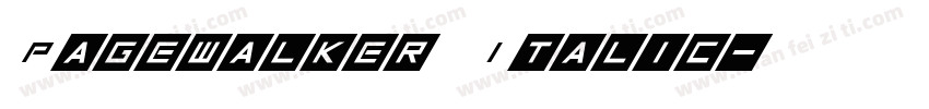 Pagewalker Italic字体转换